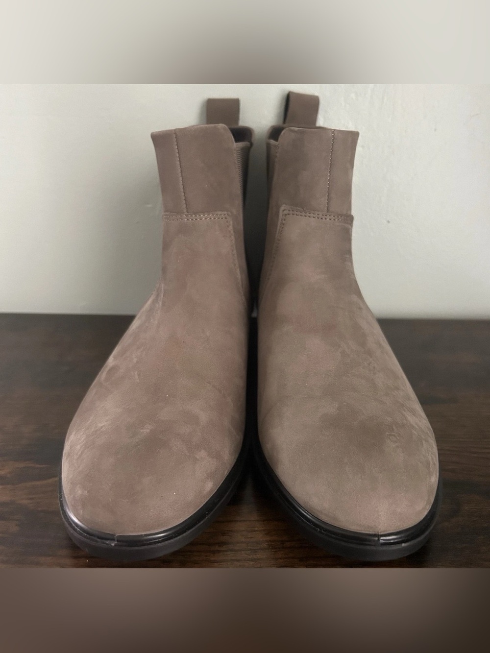 Ecco Touch 15 Suede Leather Ankle Boots Size Taupe Brown Size EU 40 US 9 - 9.5 - Picture 2 of 8